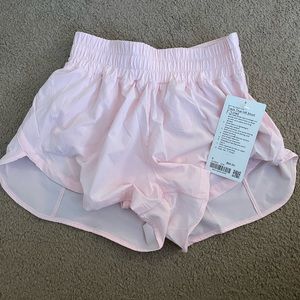 Lululemon Strawberry Milkshake Track That HR 3” shorts size 6 NWT